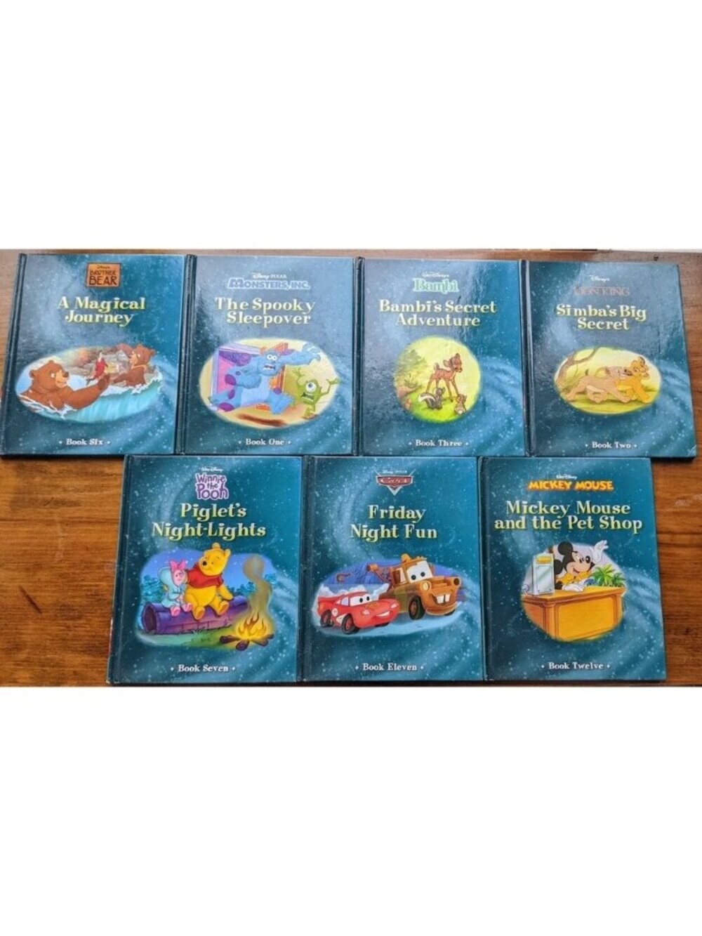 7 Disney Bedtime Storybooks 2009 First Edition – Monsters Inc, Lion King, Pooh